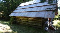 Hütte mit Lichtung