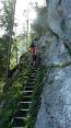 Kurzer Stau auf der Treppe