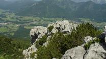 Blick zum Klettersteig