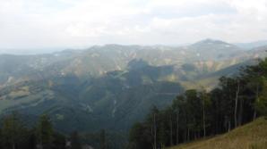 Blick zurück, rechts Hochstaff, links Wendelgupf