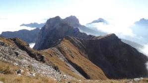 Blick von der Pfannspitze auf den weiteren Weg