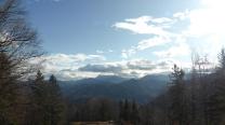 Schneeberg in Wolken