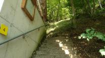 Hier gleich die Treppe hoch