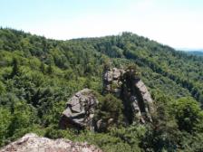 Ausblick zum Kletterfels