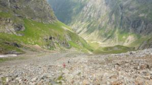 Steinhaufenabstieg von der Scharte zum Gollingwinkel