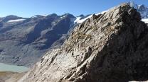 Blick zurück, hier ging es gerade hinab in die Scharte