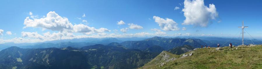 Ötscher: Richtung Süden, Gemeindealpe, Dürrenstein