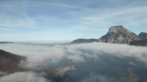 Gipfelblick: Traunkirchen und Traunstein