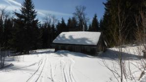 Wieder bei der Almhütte